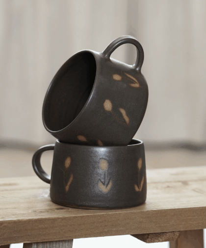 Mug toffee et chocolat - tulipes