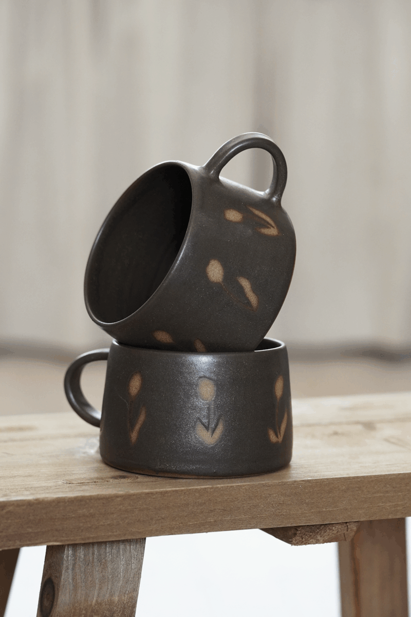 Mug toffee et chocolat - tulipes