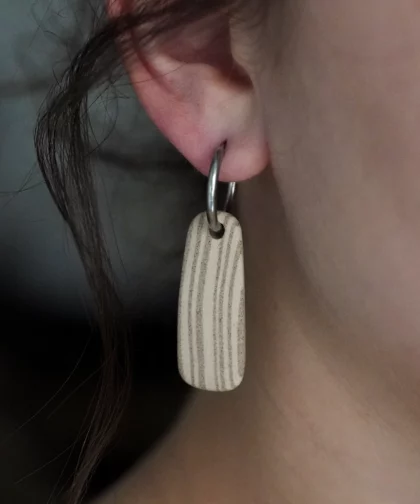 Boucles d'oreilles rayées longues