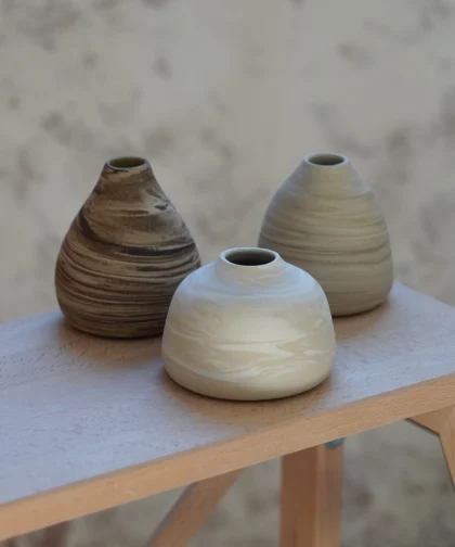 Trio de minis vases