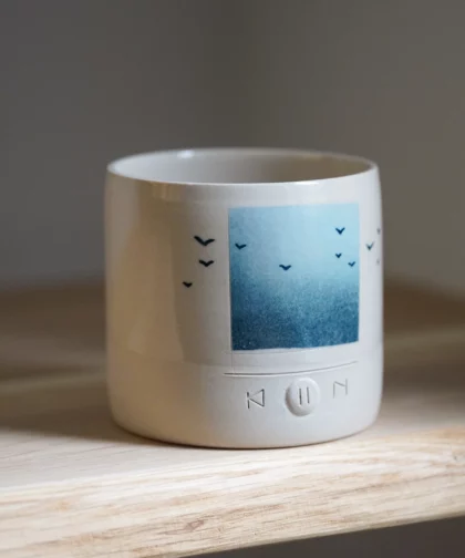 Musique, gobelet paysage