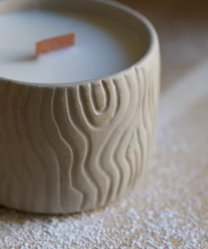 La tasse-bougie - écorce